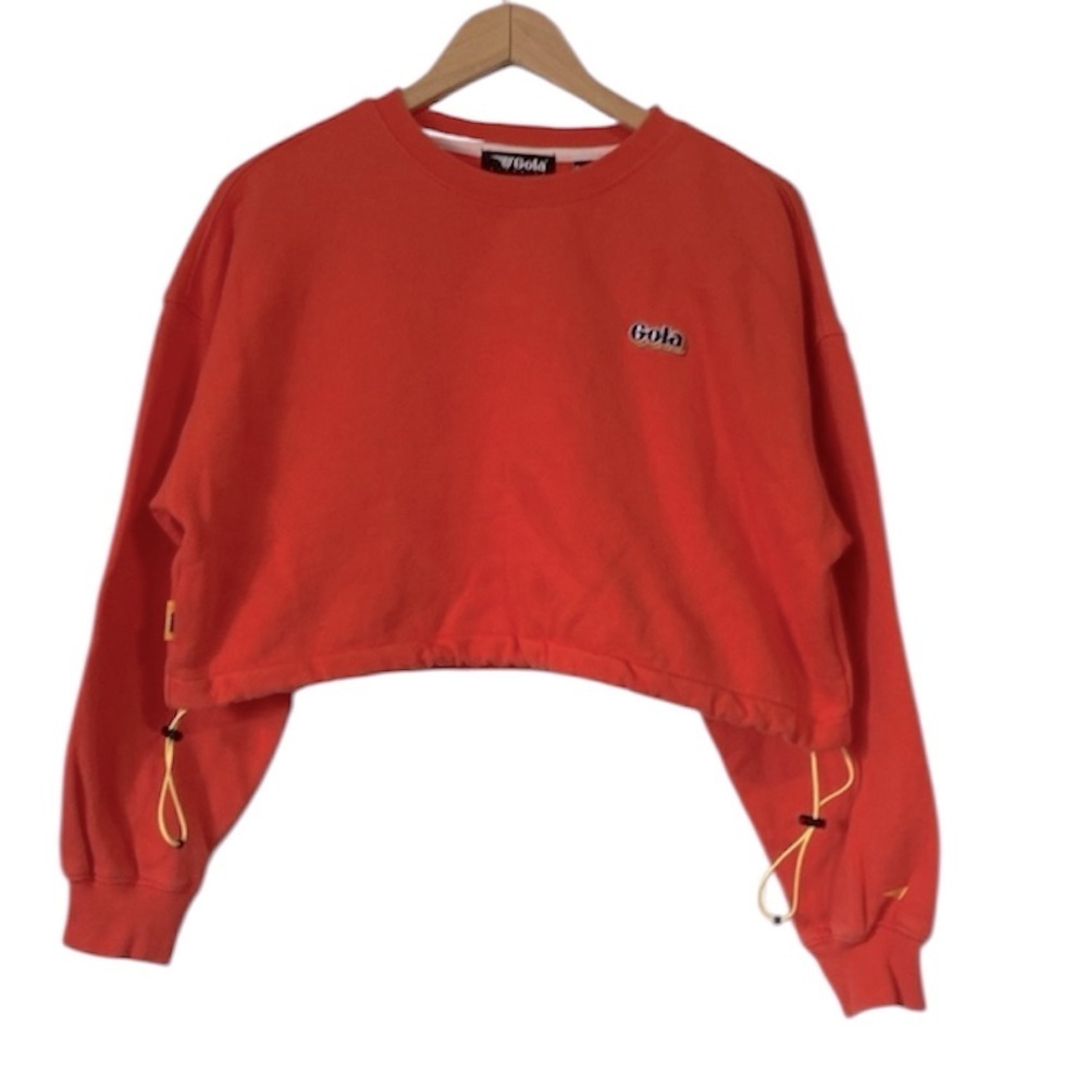 Gola Classic Orange cropped crew neck Sweatshirt free size